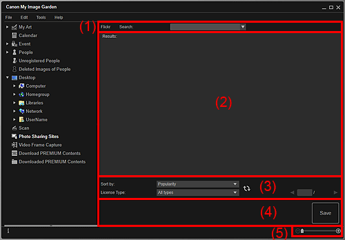 figure: Photo Sharing Sites view