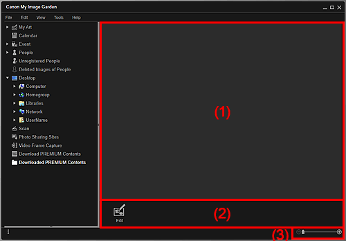 figure: Downloaded PREMIUM Contents view