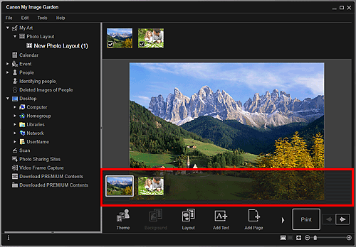 figure: My Art edit screen
