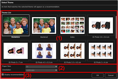 figure: Select Theme dialog box