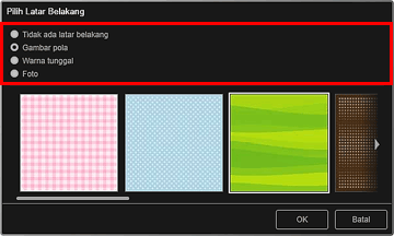 gambar: Kotak dialog Pilih Latar Belakang