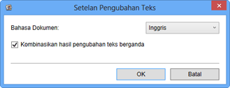 gambar: Kotak dialog Setelan Pengubahan Teks