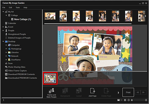 slika: zaslon aplikacije Moja umetniška dela