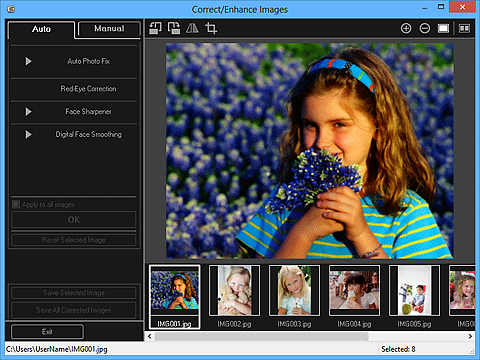 slika: okno Popravi/izboljšaj slike