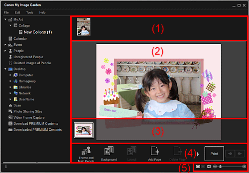 slika: zaslon aplikacije Moja umetniška dela