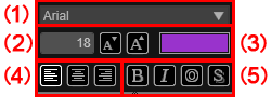 figure: Text input palette