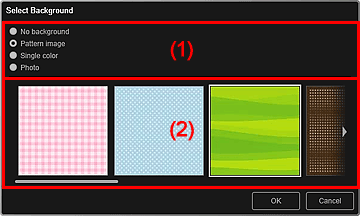 figure: Select Background dialog box