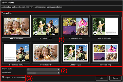 figure: Select Theme dialog box