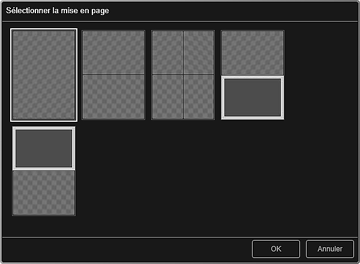 figure : Boîte de dialogue Sélectionner la mise en page