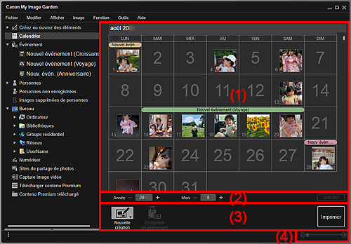 figure : Vue Calendrier