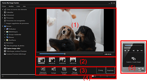 figure : Vue Capture image vidéo