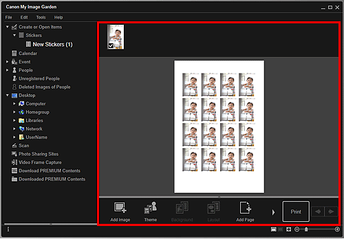 figure: Create or Open Items edit screen