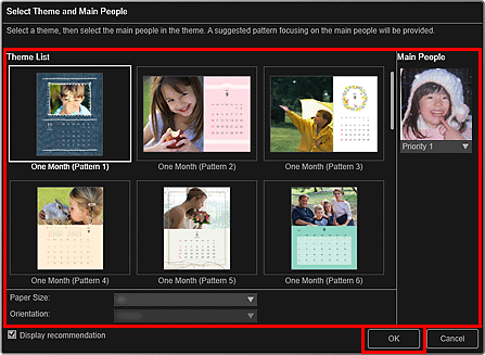 figure: Select Theme and Main People dialog box