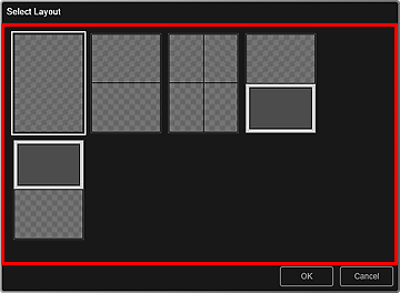 figura: Finestra di dialogo Seleziona layout