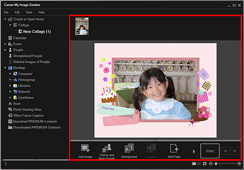 pav.: redagavimo ekranas „Kurti arba atidaryti elementus“