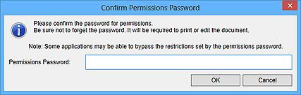 рисунок: диалоговое окно «Подтвердите пароль для разрешений»