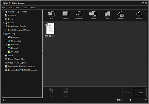 figure: Scan view