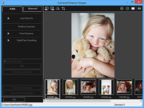 slika: okno Popravi/izboljšaj slike