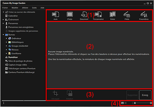 figure : Vue Numériser