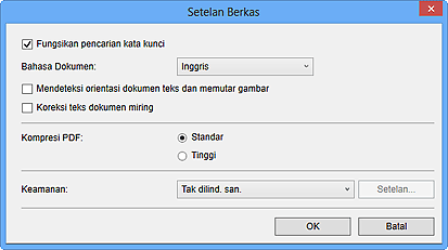 gambar: Kotak dialog Setelan PDF