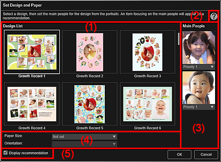 figura: Caseta de dialog Setare design şi hârtie