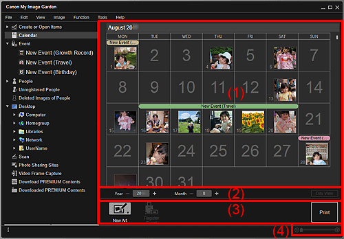 figure: Calendar view