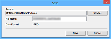 figure: Save dialog box