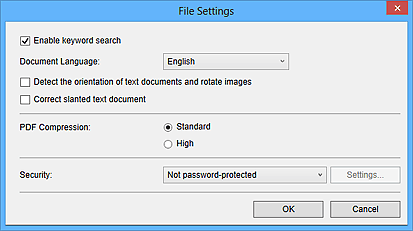 figure: File Settings dialog box