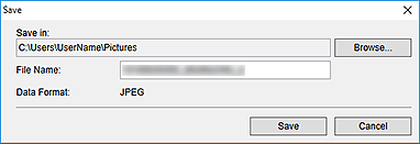 figure: Save dialog box