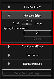 figure: Special Image Filters window