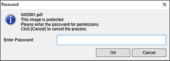 figure: Password dialog box