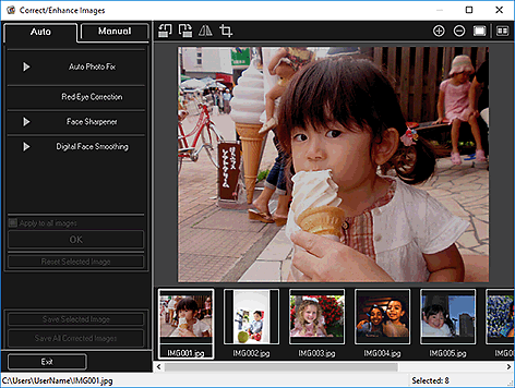 figura: Fereastra Corectare/Îmbunătăţire imagini