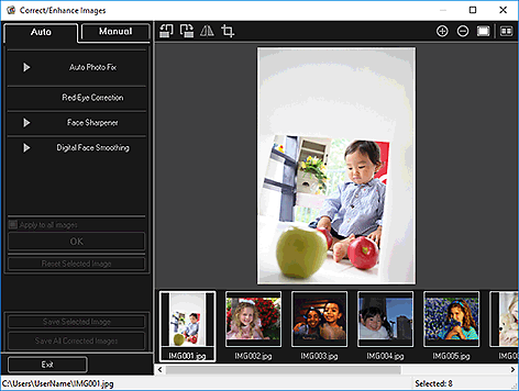 figura: Fereastra Corectare/Îmbunătăţire imagini