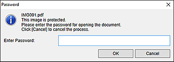 figure: Password dialog box