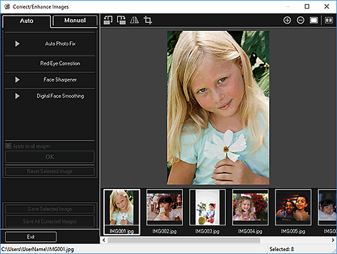 фигура: Прозорец „Correct/Enhance Images”