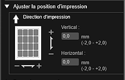 figure : Boîte de dialogue Paramètres d'impression