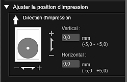 figure : Boîte de dialogue Paramètres d'impression