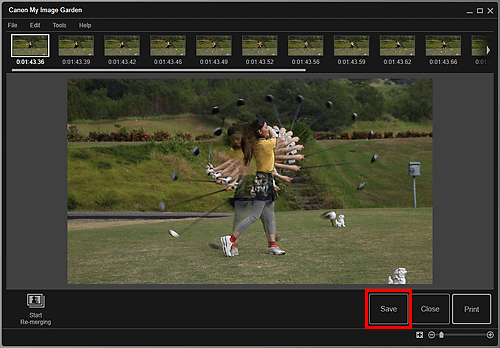 figure: Merge Frames view