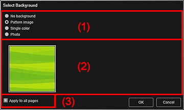 figure: Select Background dialog box