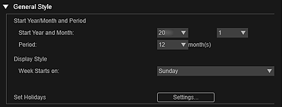 figure: Advanced Settings dialog box (Calendar)