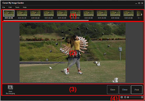 figure: Merge Frames view