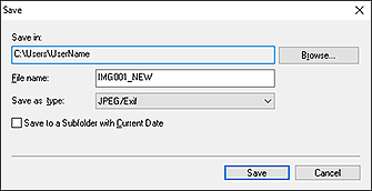 figure: Save dialog box