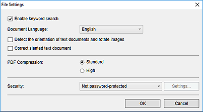 figure: File Settings dialog box