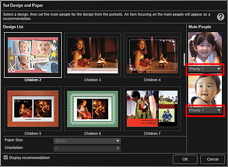 attēls: dialoglodziņš Noformējuma un papīra iestatīšana