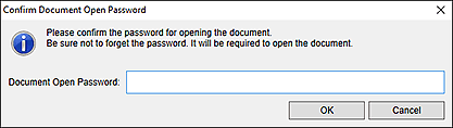 figure: Confirm Document Open Password dialog box