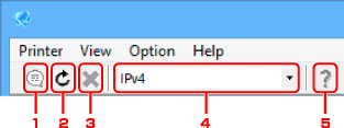 obrázek: Obrazovka nástroje IJ Network Device Setup Utility