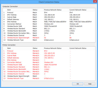 figure: Check Connection Status screen