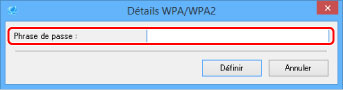 figure : écran Détails WPA/WPA2