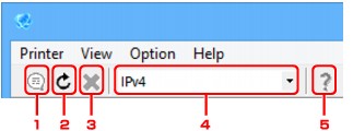 afbeelding: het venster IJ Network Device Setup Utility