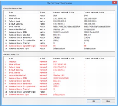figure: Check Connection Status screen
